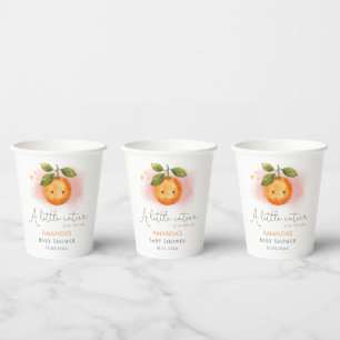 A Little Cutie Orange Clementine Baby Shower Paper Cups