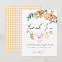 A Little Cutie Orange Gingham Citrus Baby Shower