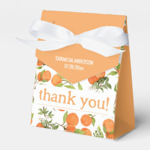 A Little Cutie Orange Hidden Message Thank You Favour Box