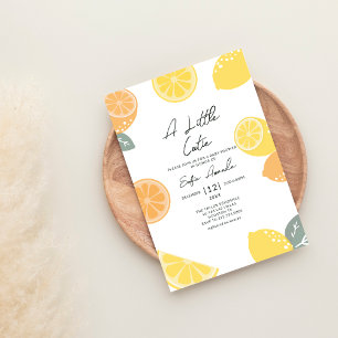 A Little Cutie Pastel Citrus Baby Shower Invitation