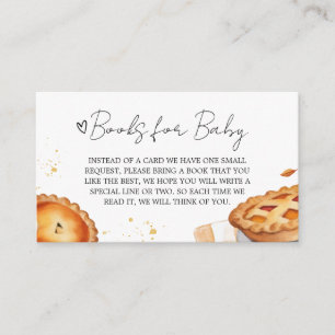 A Little Cutie Pie Baby Shower Books for Baby Enclosure Card