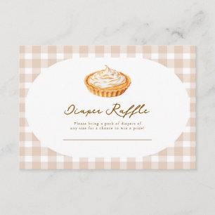 A Little Cutie Pie Baby Shower Raffle Card 3.5x5