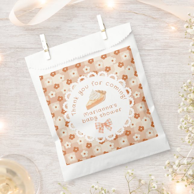 A little cutie Pie Baby shower Thank you Favour Bag (Clipped)