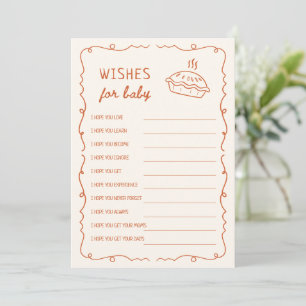 A Little Cutie Pie Baby Shower Wishes for Baby Invitation