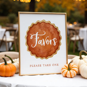 A Little Cutie Pie Fall Baby Shower Favours Sign