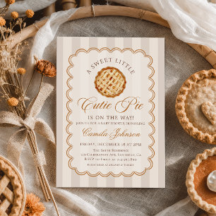 A Little Cutie Pie Fall Baby Shower Invitation