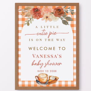 A Little Cutie Pie Fall Baby Shower Welcome Sign