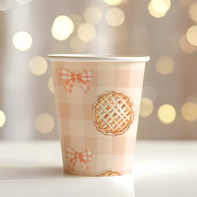 A little cutie Pie gender neutral Bow baby shower Paper Cups (Creator Uploaded)