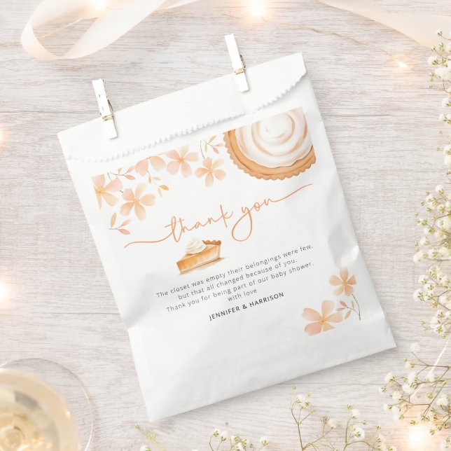 A Little Cutie Pie Is Baking | Baby Shower Favour Bag (Clipped)