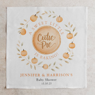 A Little Cutie Pie Is Baking   Baby Shower Napkin