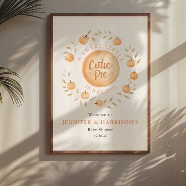 A Little Cutie Pie Is Baking | Baby Shower Poster (Creator Uploaded)
