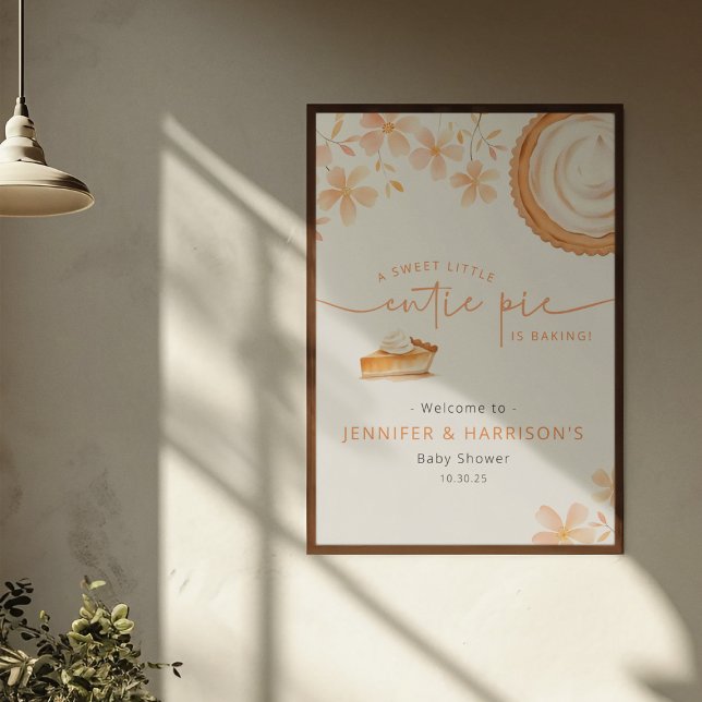 A Little Cutie Pie Is Baking | Baby Shower Poster (Creator Uploaded)