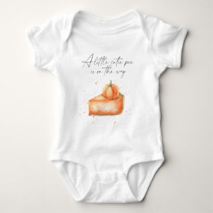 "A little cutie pie is on the way" baby shower Baby Bodysuit