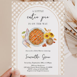 A Little Cutie Pie is on the Way Baby Shower Invitation