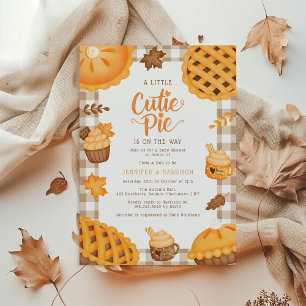 A Little Cutie Pie Is On The Way Baby Shower Invitation