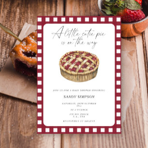 A Little Cutie Pie is on the way Baby Shower Invitation