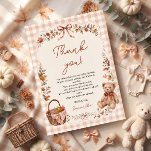 A little Cutie Pie is on the way Baby shower Thank You Card