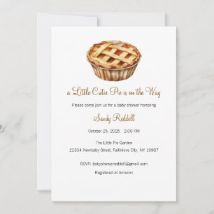 A Little Cutie Pie is on the Way Invitation, Baby Invitation