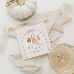 A Little Cutie Pie Personalised Baby Shower Napkin