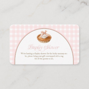 A Little Cutie Pie Pink Gingham Display Shower Enclosure Card