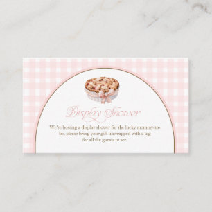 A Little Cutie Pie Pink Gingham Display Shower Enclosure Card