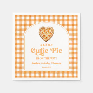 A Little Cutie Pie Retro Baby Shower Napkin