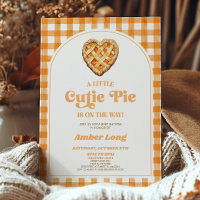 A Little Cutie Pie Retro Heart Pie Baby Shower