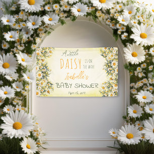 A Little Daisy Is On The Way Floral Baby Shower Banner