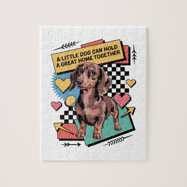 A Little Dog Can Hold A Great Home Together Jigsaw Puzzle (Vertical)