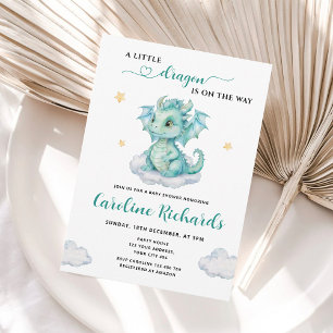 A Little Dragon is on the Way Baby Shower Invitation