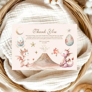 A Little Dragon is on the Way Baby Shower Thank You Card