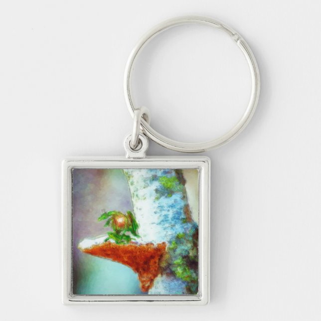 A Little Dragon Sleeps Key Ring (Front)