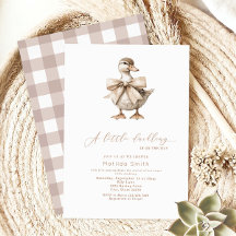 A Little Duckling Baby Shower Invitation