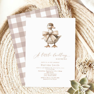 A Little Duckling Baby Shower Invitation