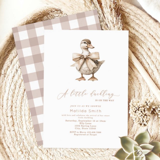 A Little Duckling Baby Shower Invitation (Creator Uploaded)