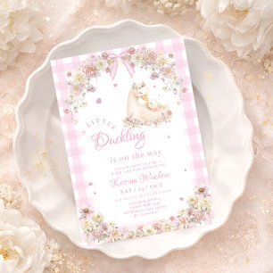A Little Duckling is on The Way Baby Shower Invitation