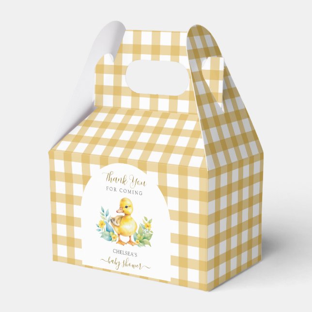A Little Duckling is On The Way Duck Baby Shower Favour Box (Front Side)