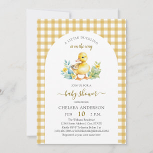 A Little Duckling is On The Way Duck Baby Shower Invitation