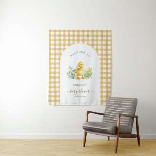 A Little Duckling is On The Way Duck Baby Shower Tapestry
