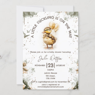 A little Duckling is on the Way Gender Neutral Invitation
