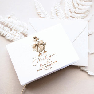 A Little Duckling Vintage Baby Shower Thank You Card