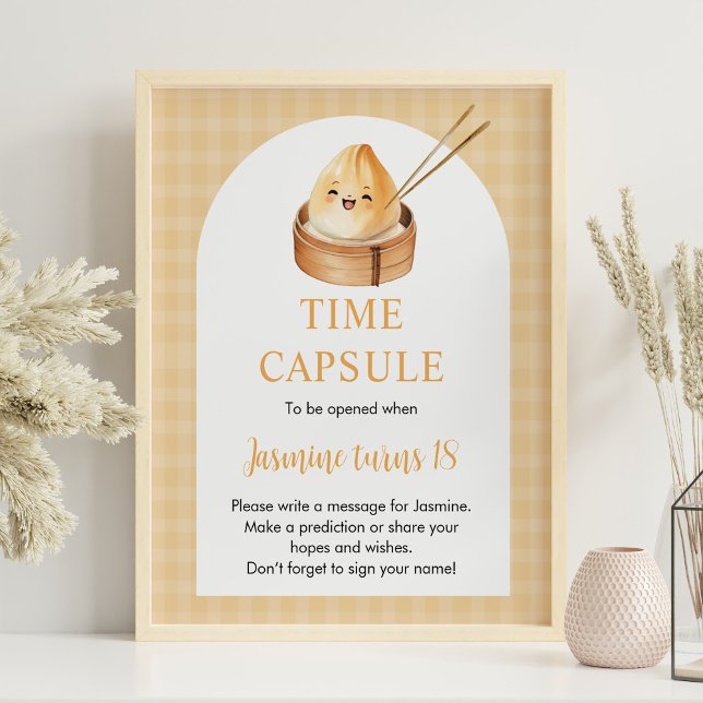 A Little Dumpling 1st Birthday Time Capsule Sign (Creator Uploaded)