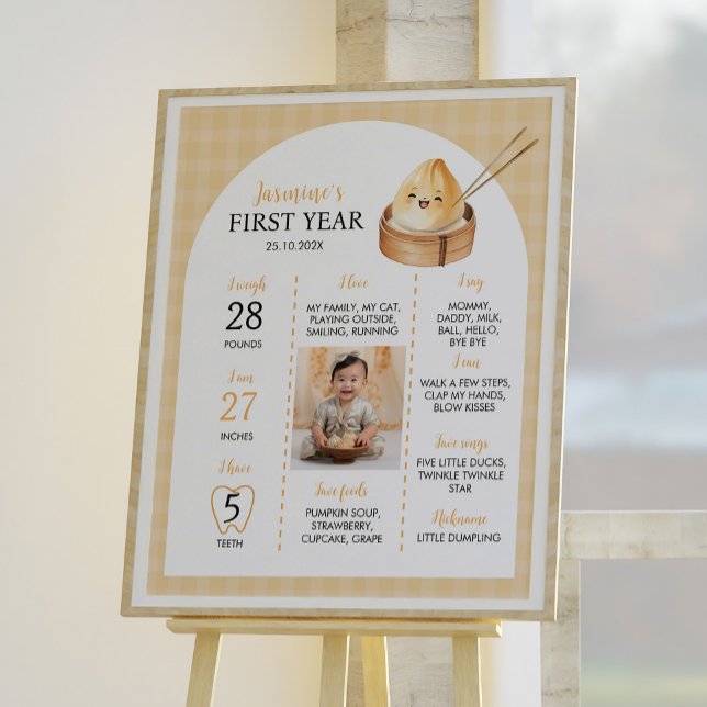 A Little Dumpling Birthday Party Milestone Sign (Creator Uploaded)
