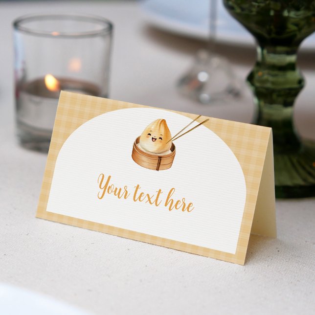 A Little Dumpling Birthday Party Place Card (Creator Uploaded)