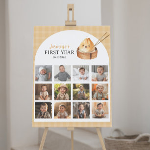 A Little Dumpling First Year Photo Milestone Sign