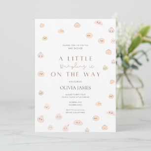 A little dumpling is on the way baby shower invitation