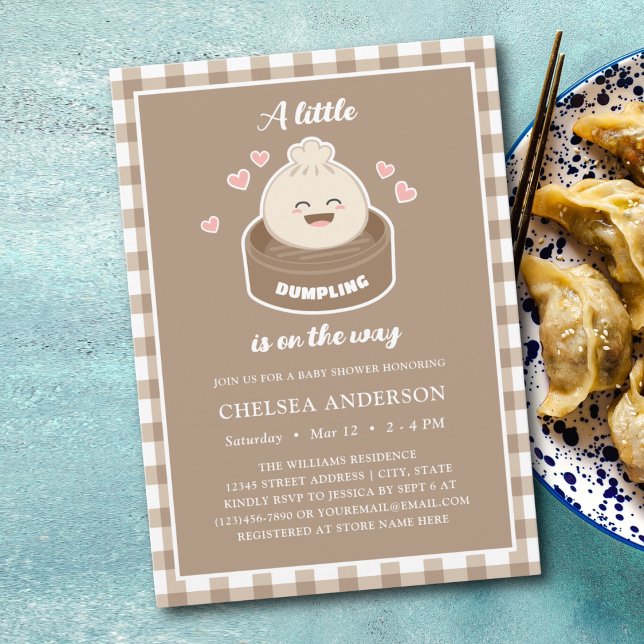 A Little Dumpling is On The Way Baby Shower Invitation (Creator Uploaded)
