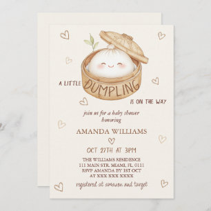 A little Dumpling Is on The Way Baby Shower Invitation