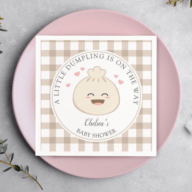 A Little Dumpling is On The Way Baby Shower Napkin (Creator Uploaded)