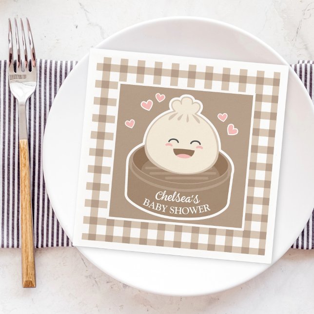 A Little Dumpling is On The Way Baby Shower Napkin (Creator Uploaded)